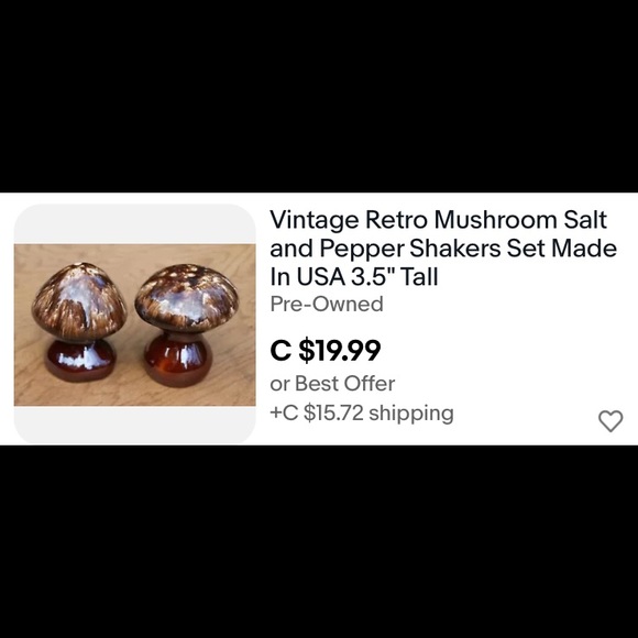 Vintage Hull USA Salt  & Pepper mushrooms shakers - Picture 15 of 17
